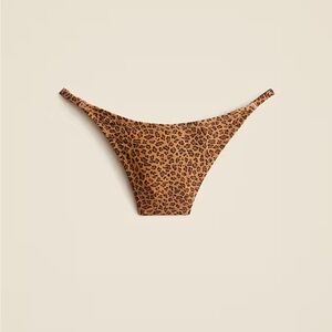 J. Crew '90s no-tie string bikini bottom in leopard print